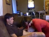 loving mommy gives pleasure to son